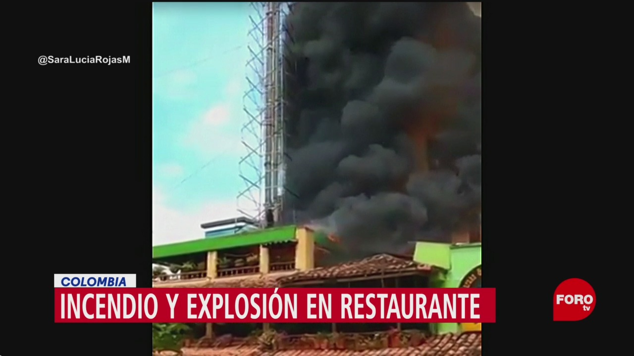 FOTO: Incendio en un restaurante en Colombia deja un lesionado, 12 MAYO 2019