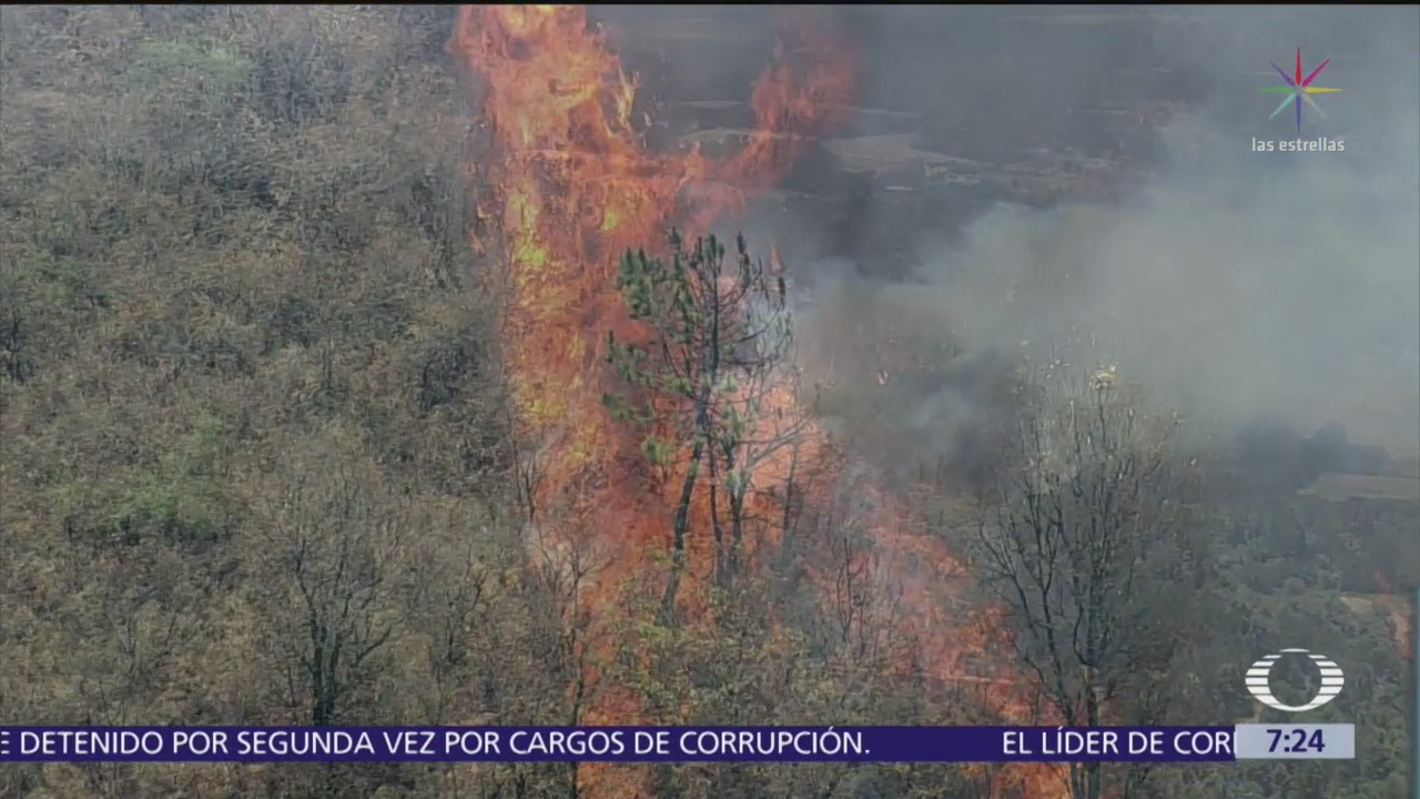 Incendios forestales siguen activos en Valle de Bravo