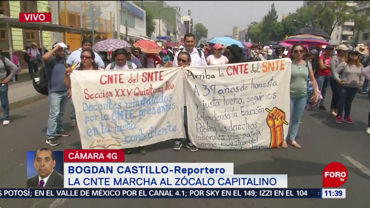 Inicia marcha del CNTE en CDMX