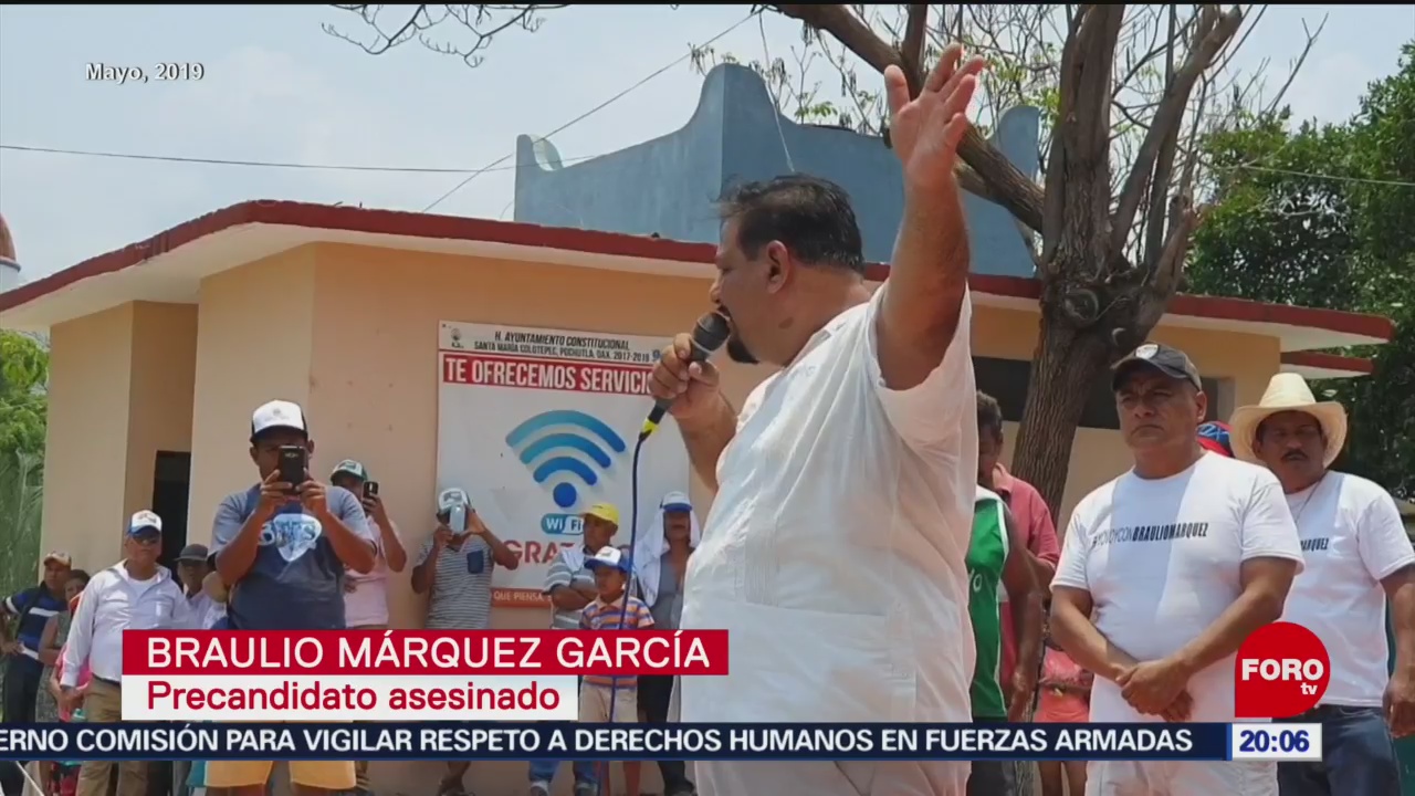 FOTO: Investigan asesinato del precandidato a la presidencia municipal de Santa María Colotepec, 25 MAYO 2019
