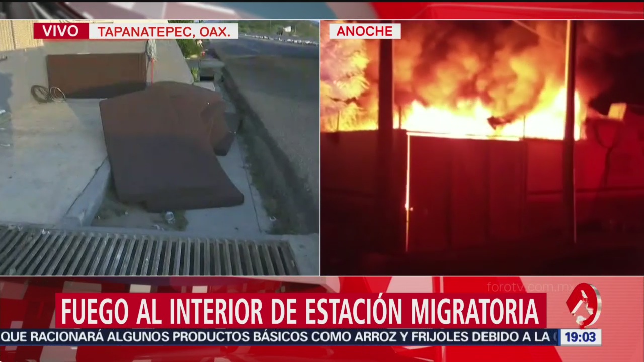 FOTO: Investigan incendio en estación migratoria en Oaxaca, 12 MAYO 2019