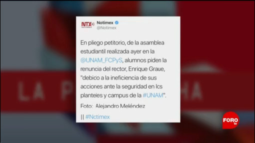 Foto: UNAM Notimex Rector Noticias Falsas 2 de Mayo 2019