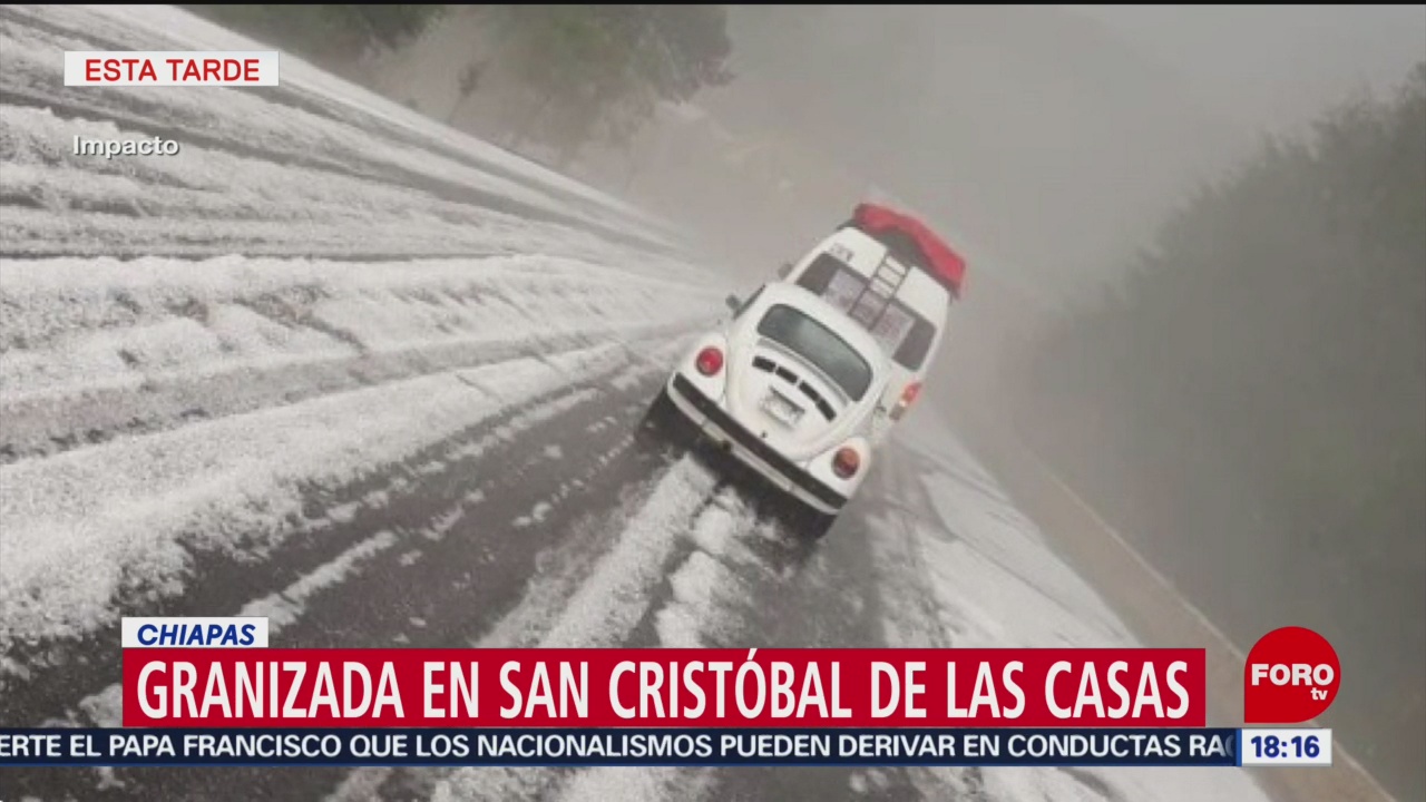 Lluvia y caída de granizo en Oaxaca