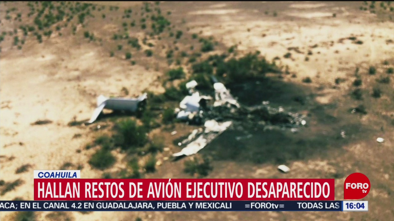 Foto: Localizan restos de avión desaparecido en Coahuila