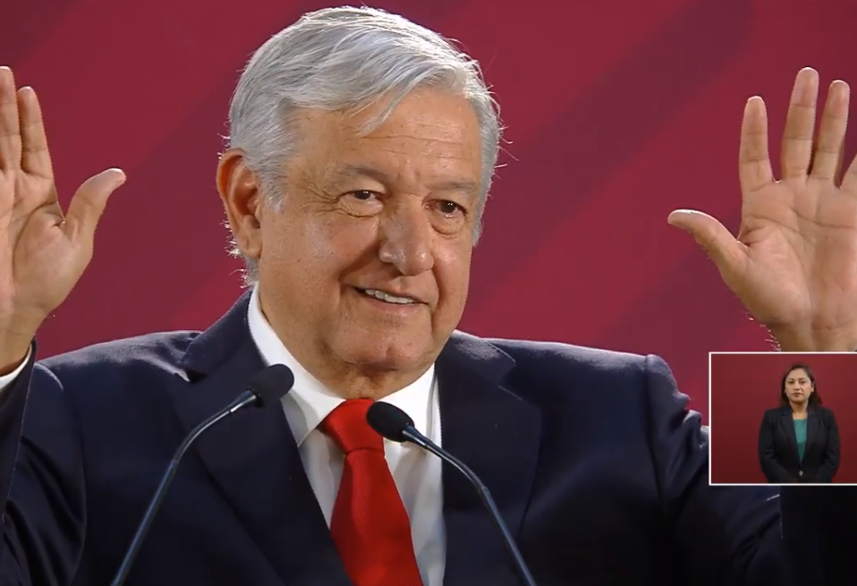 Foto: López Obrador en conferencia de prensa, 23 de mayo de 2019, Ciudad de México