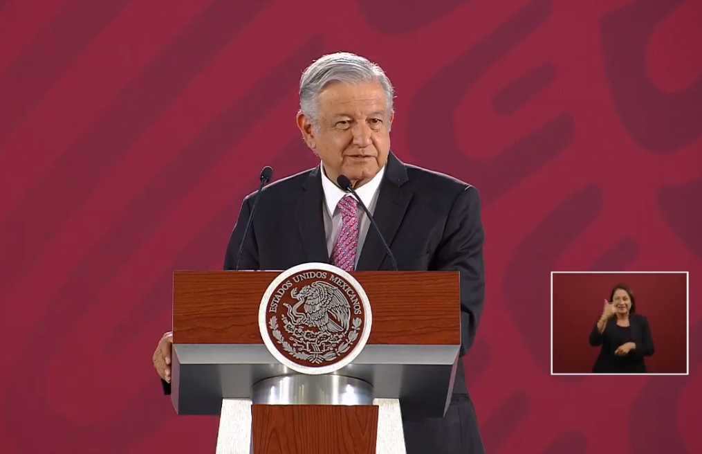 Foto: El presidente de México, Andrés Manuel López Obrador, en Palacio Nacional, 24 de mayo de 2019, Ciudad de México