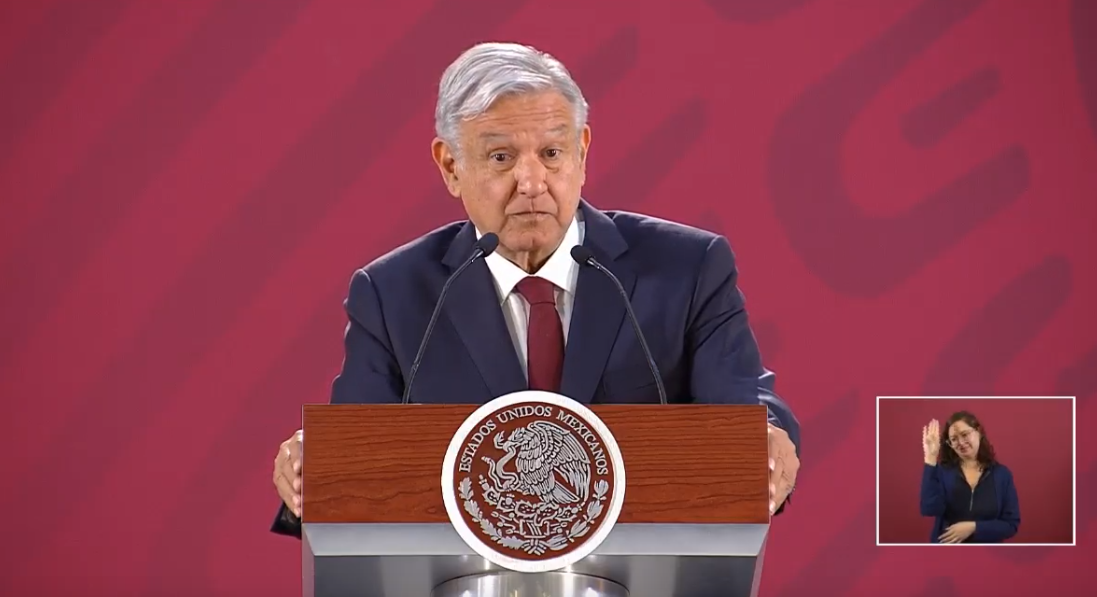 Foto: López Obrador en conferencia de prensa, 6 de mayo de 2019, México