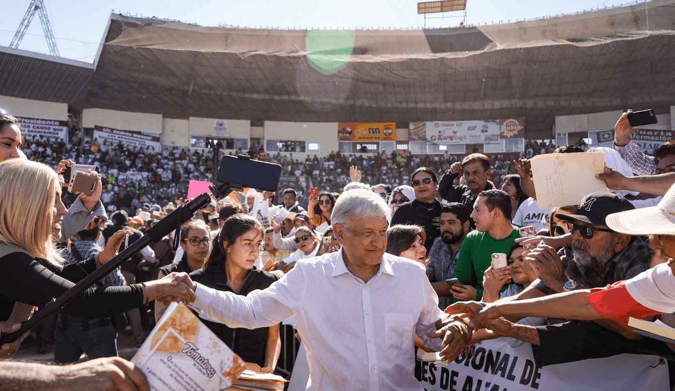Foto: López Obrador en Guasav, Sinaloa, 28 de enero de 2019, México 