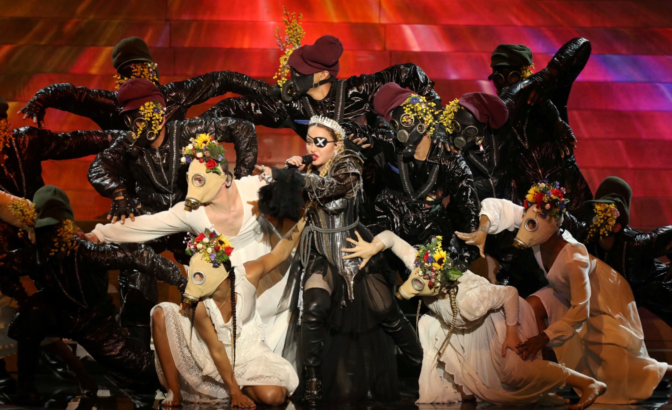 Foto: Madonna se presenta durante una aparición especial en la Gran Final del Festival de la Canción de Eurovisión 2019 en Tel Aviv, Israel, mayo 18 de 2019 (Reuters)