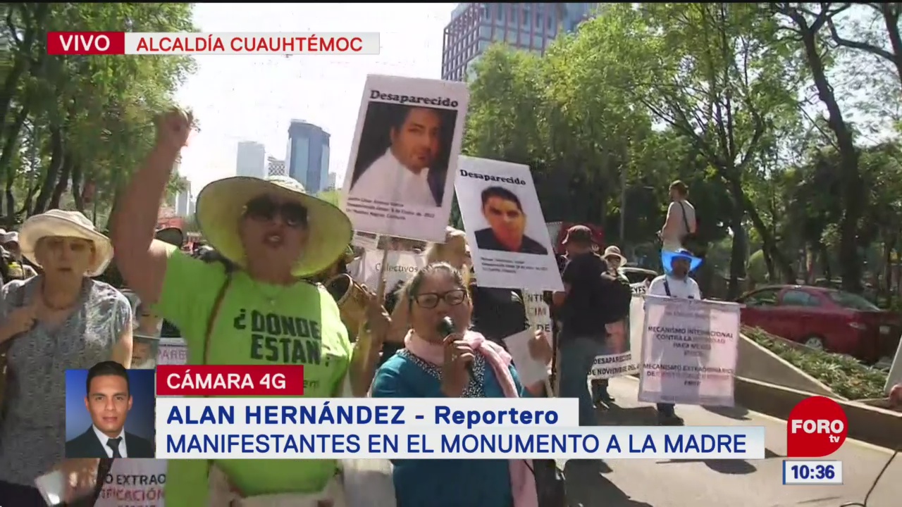 Madres con hijos desaparecidos marchan en la CDMX