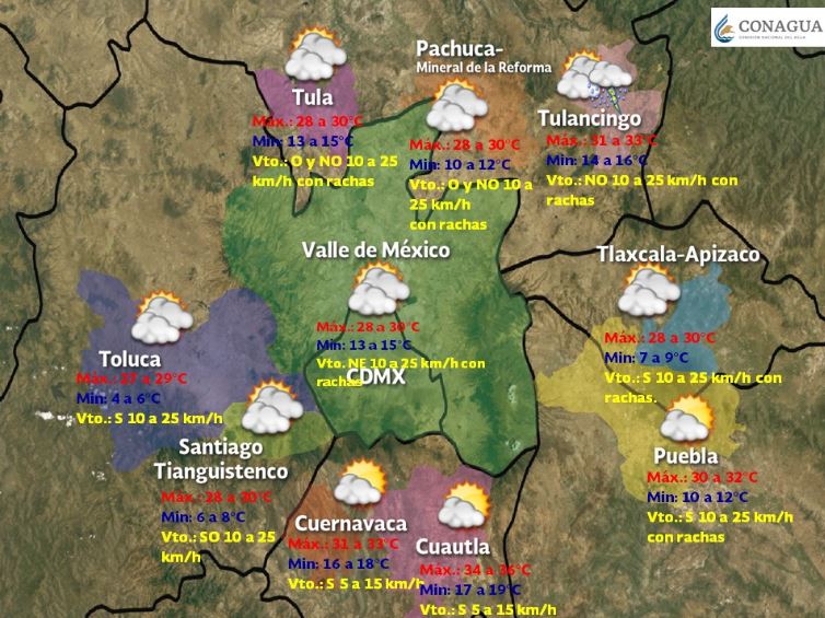 Foto:Prevén cielo parcialmente nublado con posibles lluvias aisladas en Valle de México, 4 mayo 2019