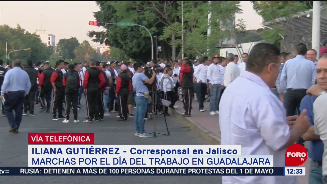 FOTO:Marchan sindicatos por Día del Trabajo en Guadalajara, 1 MAYO 2019