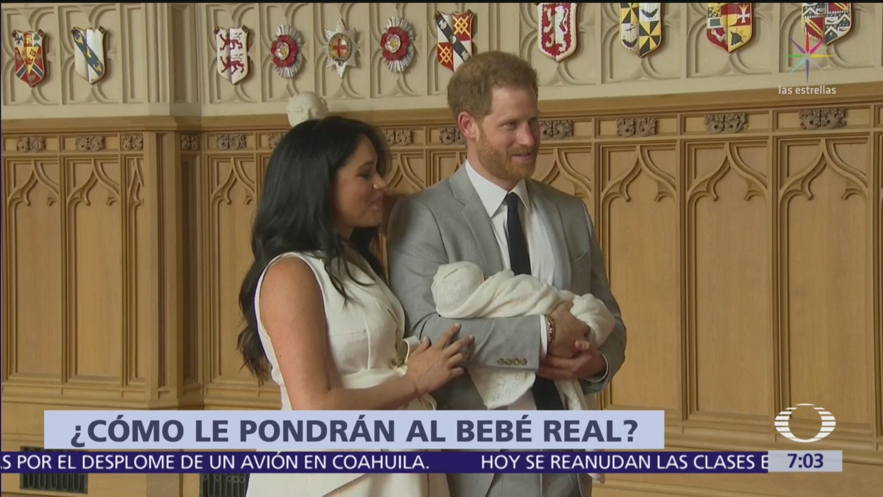 Meghan Markle y príncipe Harry presentan a su bebé