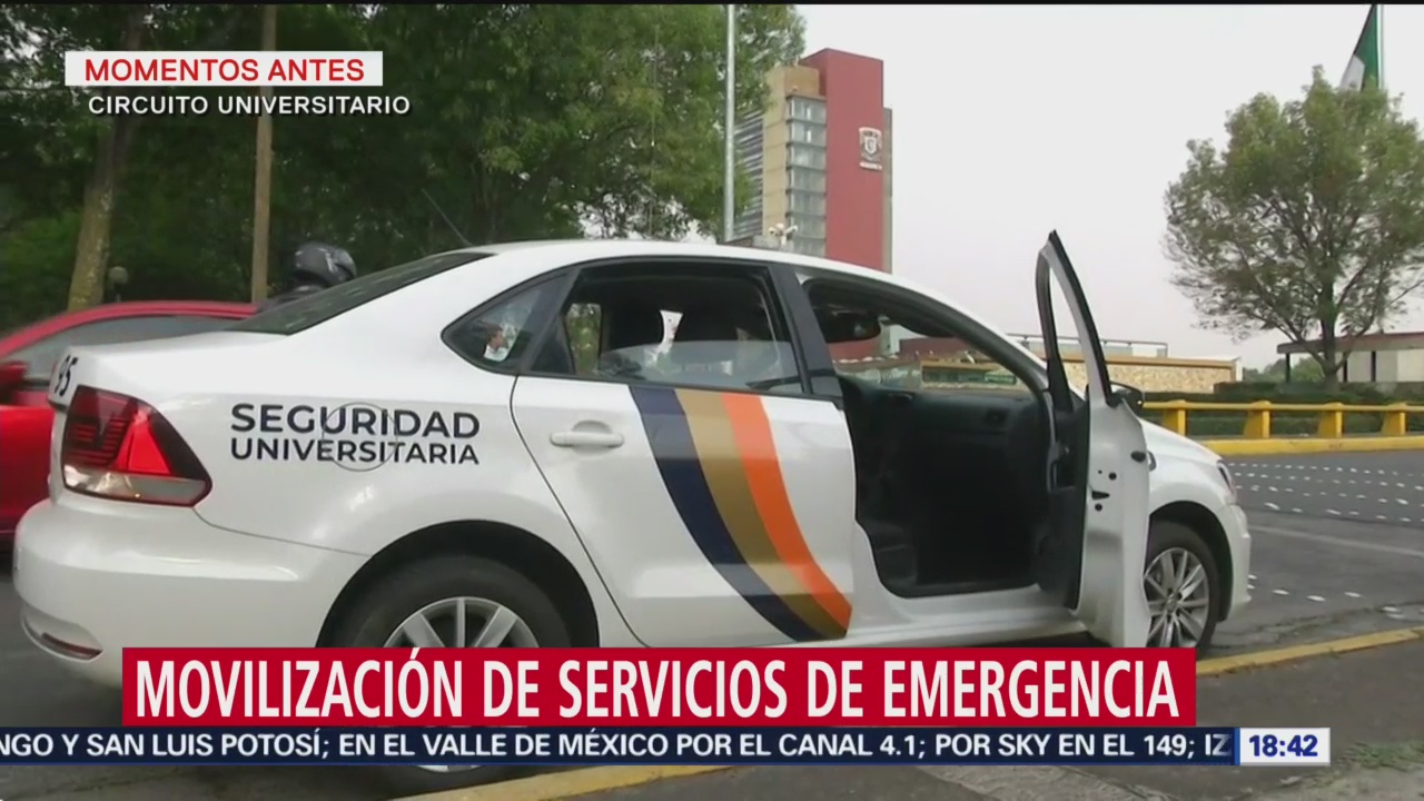 Foto: Movilización de servicios de emergencia en CU