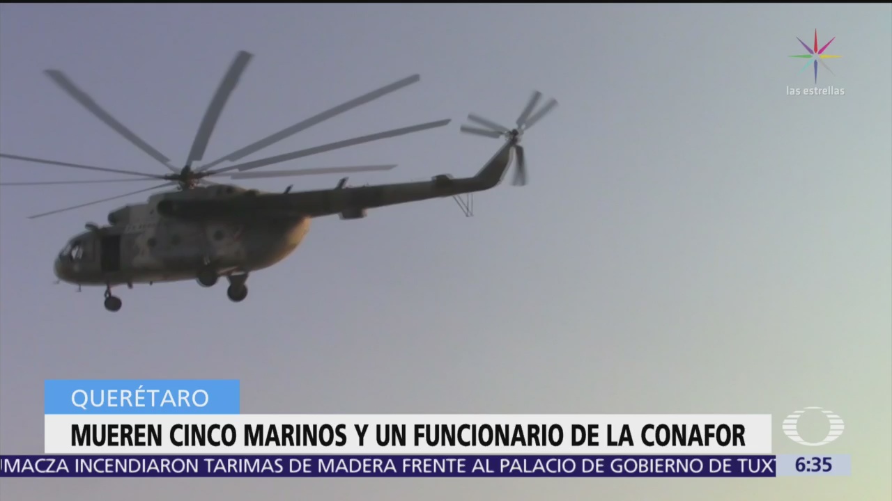Mueren cinco marinos y un funcionario de la Conafor en Querétaro