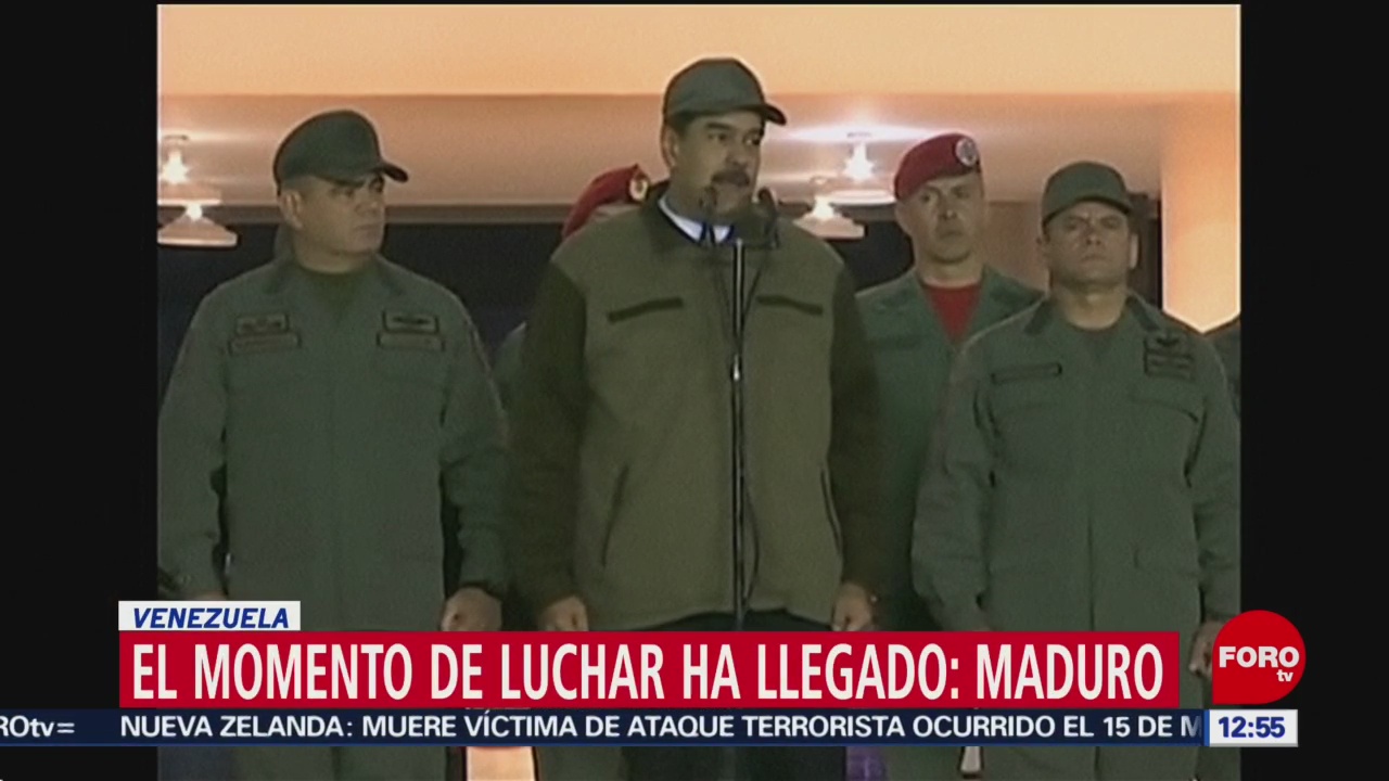 Nicolás Maduro afirma que ha llegado el momento de luchar