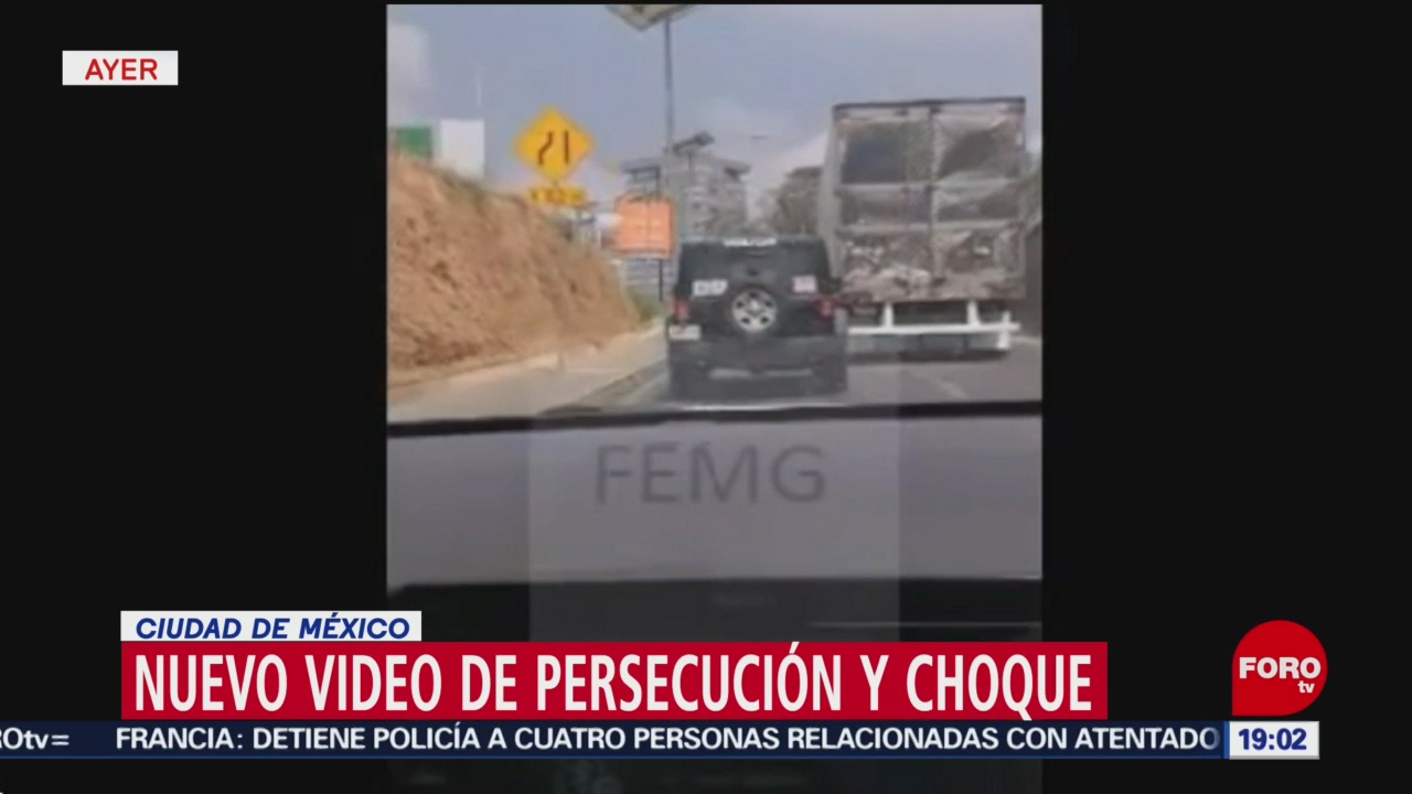 Foto: Video Persecución Choque Tráiler Santa Fe Cdmx 27 Mayo 2019