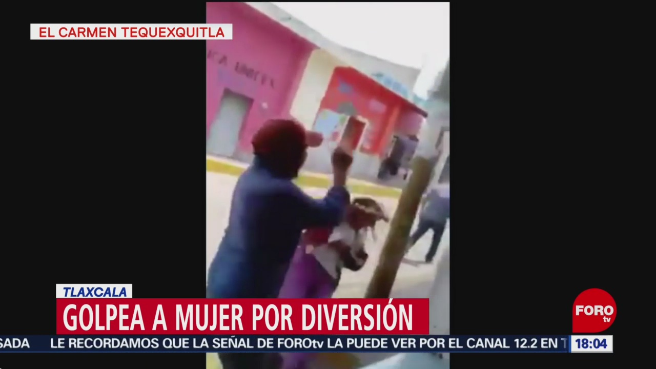 FOTO: Por juego, hombre ebrio golpea a mujer en Tlaxcala