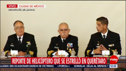 Presentan informe sobre caída de helicóptero en Querétaro