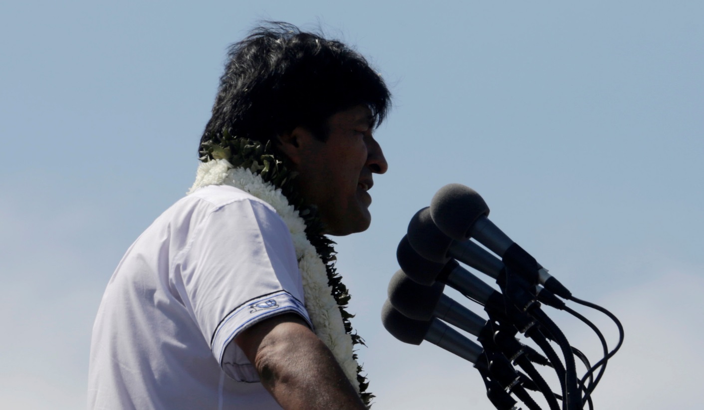 Foto: El presidente boliviano Evo Morales habla en un acto de campaña en Chimore, en la región del Chapare, mayo 18 de 2019 (Reuters)