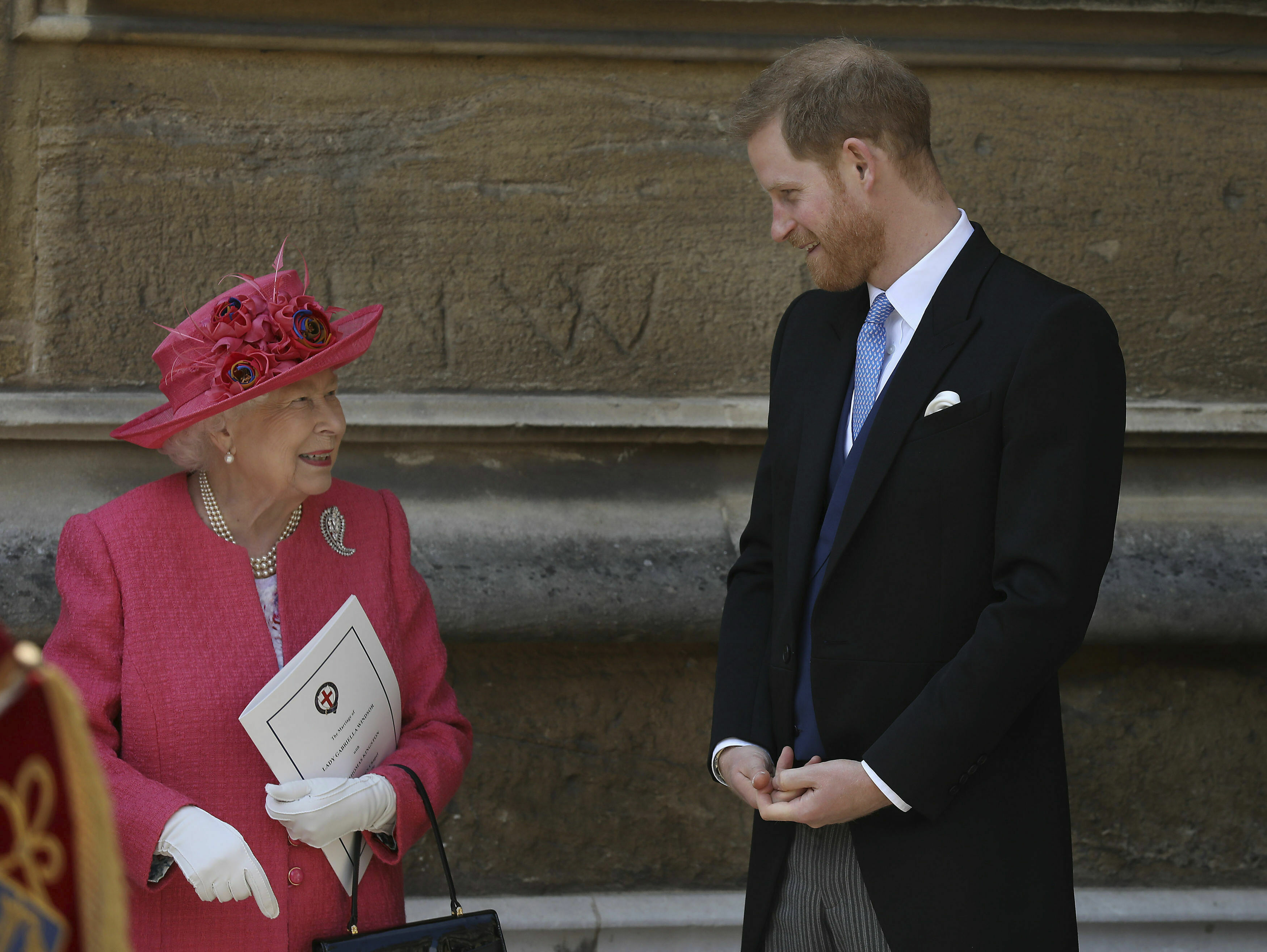 Foto: El príncipe Harry y la reina Isabel II asiste a la boda real, 18 mayo 2019