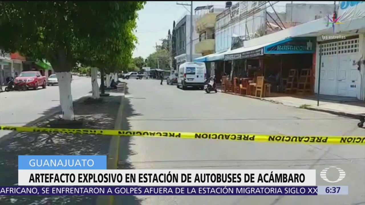 Retiran artefacto explosivo en terminal de autobuses de Acámbaro, Guanajuato