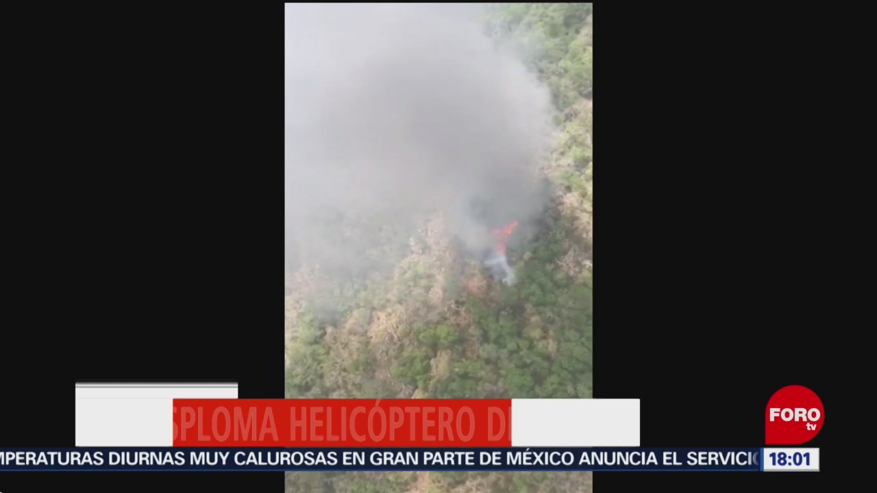FOTO: Se desploma helicóptero de Semar en SLP, 24 MAYO 2019