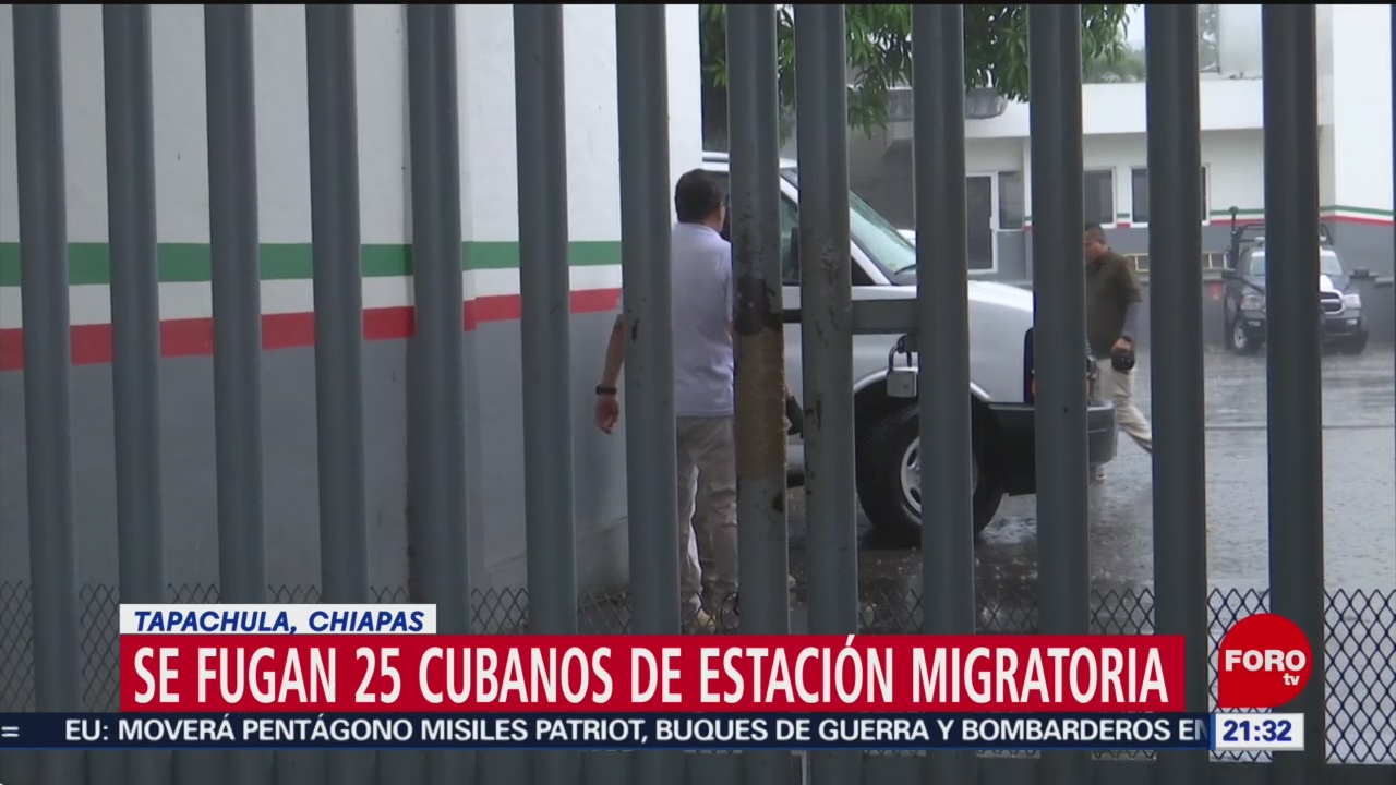 FOTO: Se fugan 25 cubanos de estación migratoria en Tapachula, Chiapas, 11 MAYO 2019