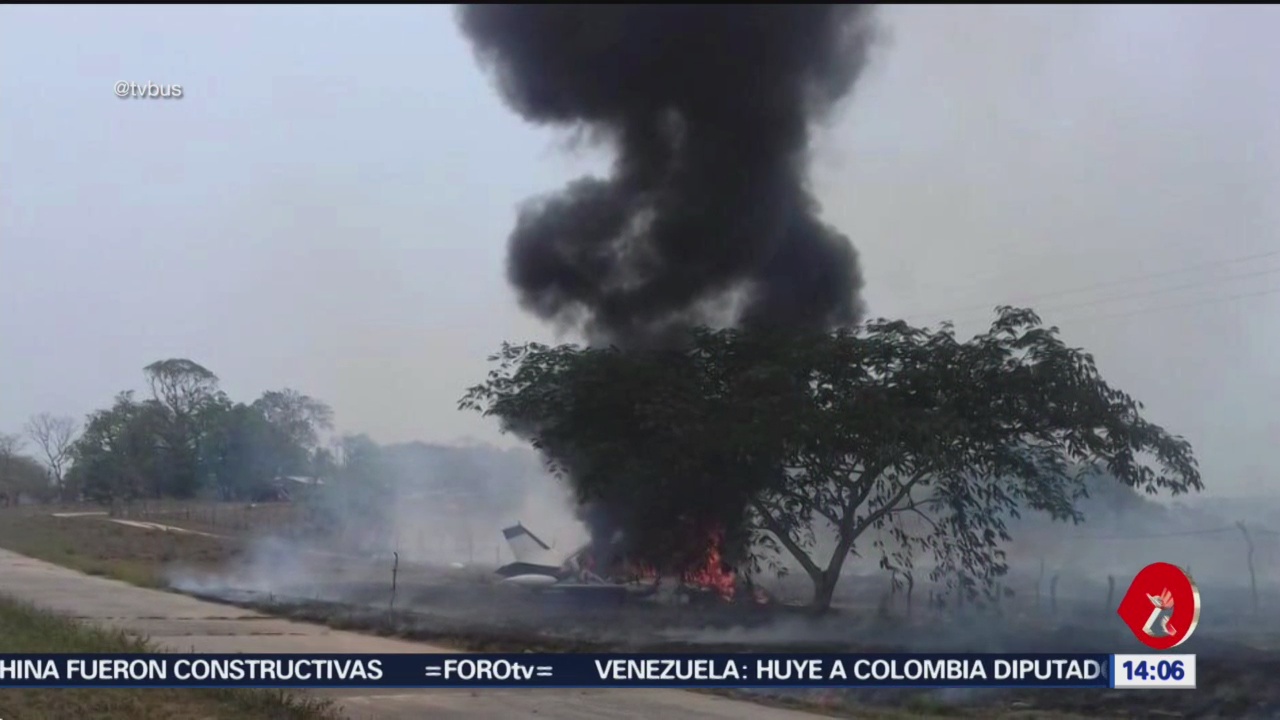 FOTO: Se incendia avioneta en el municipio Tres Valles en Veracruz, 11 MAYO 2019