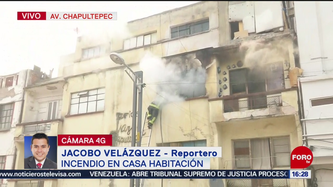 FOTO: Se registra incendio en casa habitación en avenida Chapultepec, CDMX