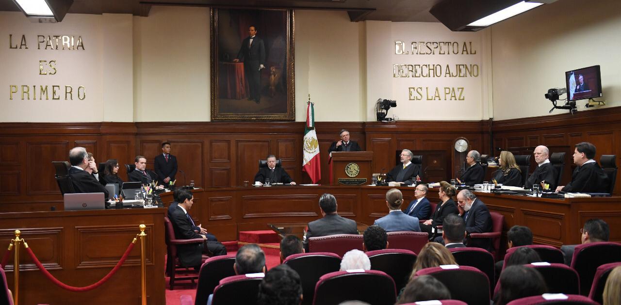 Foto: Sesión en la SCJN, 9 de abril 2019. Facebook- Suprema Corte de Justicia de la Nación)