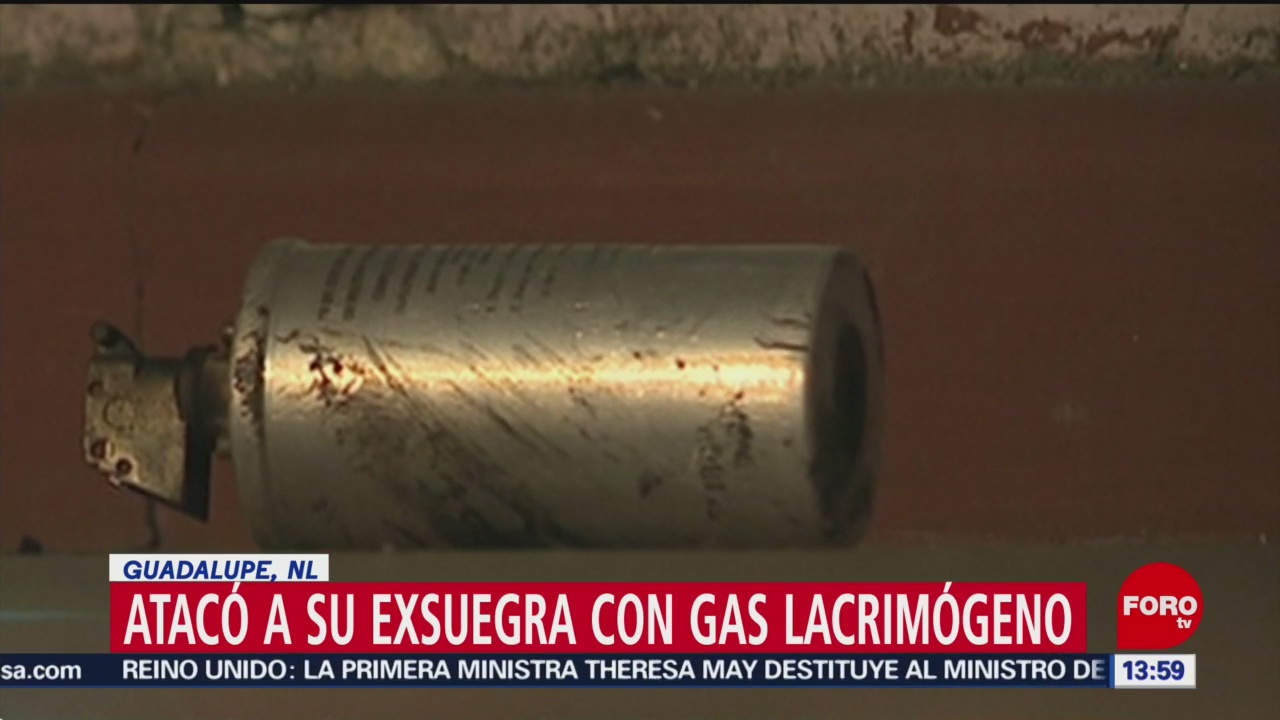 FOTO: Sujeto lanza gas lacrimógeno a casa de su exsuegra en Nuevo León, 1 MAYO 2019