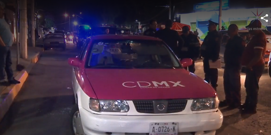 Foto: Taxi baleado en la Ciudad de México, 3 de mayo de 2019, México