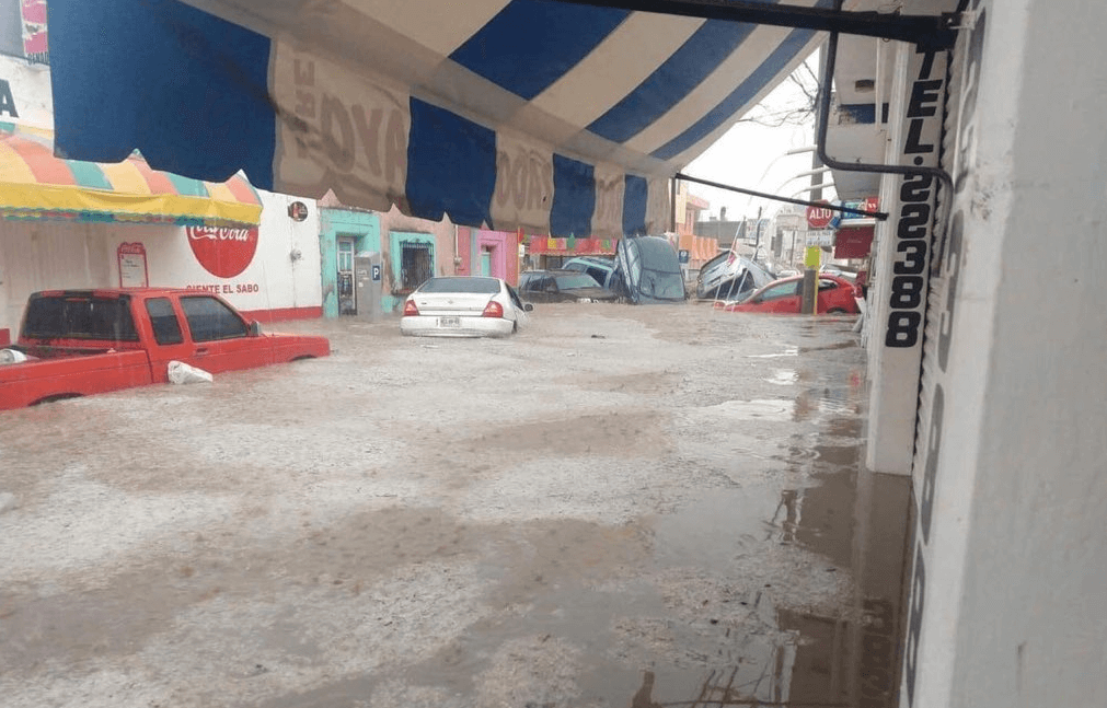 Foto: Tormenta causa severos daños en Matehuala, San Luis Potosí, 30 de mayo de 2019, México