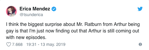 Foto Serie animada Arthur introduce personaje gay; a los usuarios de Twitter les encantó 15 mayo 2019