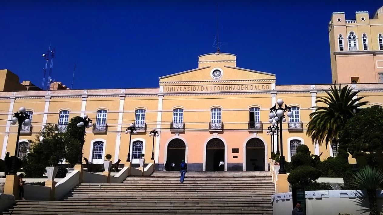 Foto: Fachada del edificio de la Universidad Autónoma del Estado de Hidalgo, 8 mayo 2019
