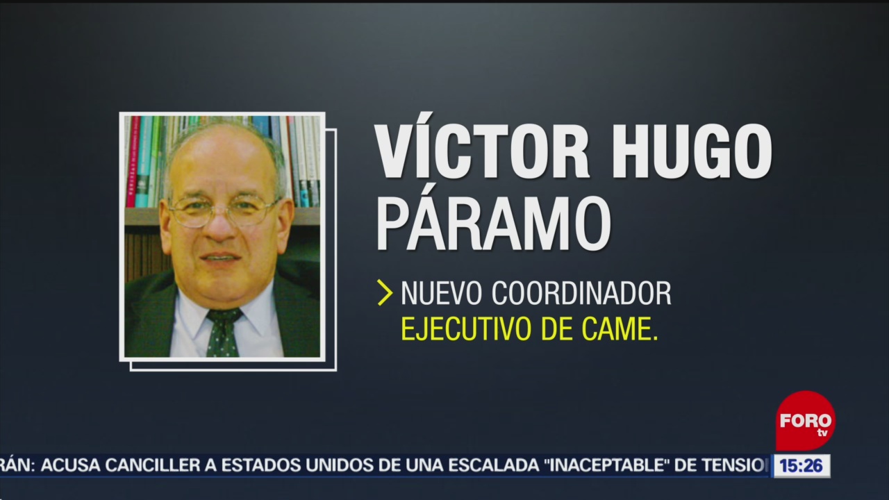 FOTO: Víctor Hugo Páramo, nuevo titular de la CAMe