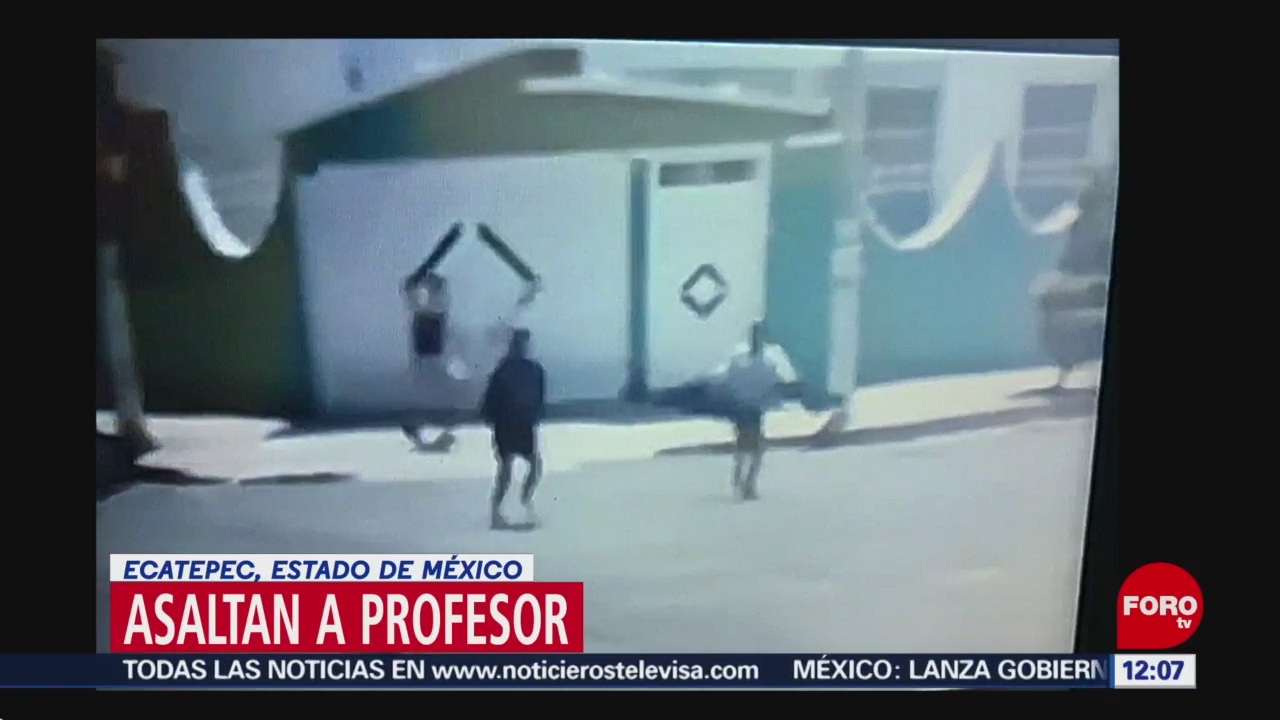 Video capta asalto a profesor en Ecatepec, Estado de México