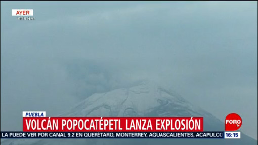 FOTO: Volcán Popocatépetl lanza explosión en Puebla, 4 MAYO 2019