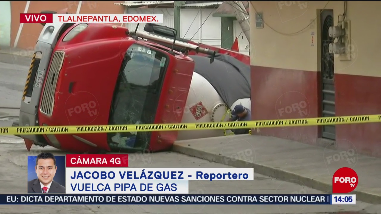 FOTO: Vuelca pipa de gas en Tlalnepantla, Edomex, 4 MAYO 2019