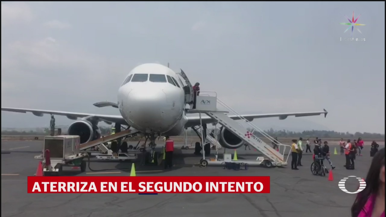 Foto: Vuelo Amlo Reporta Problemas Aterrizar Tepic 28 Mayo 2019