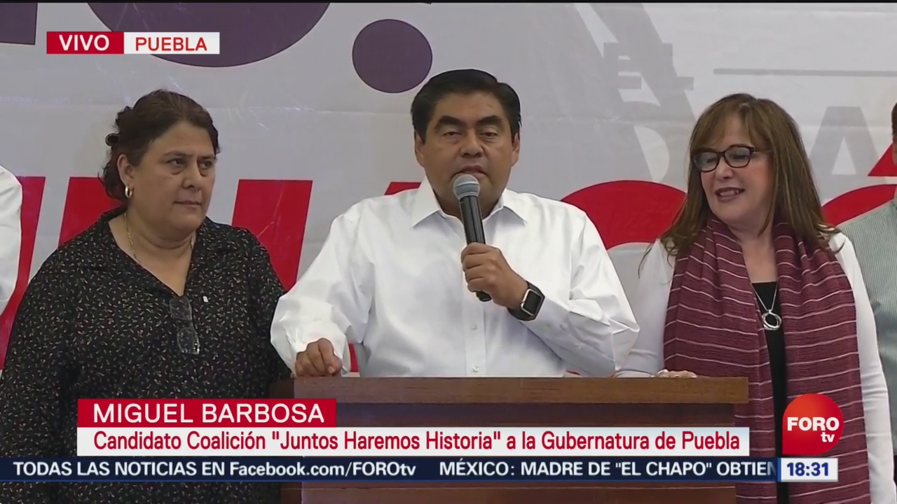 Miguel Barbosa se declara ganador de la elección en Puebla