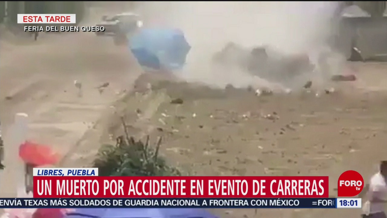 FOTO: Accidente en evento de carreras deja 1 muerto en Puebla, 23 Junio 2019