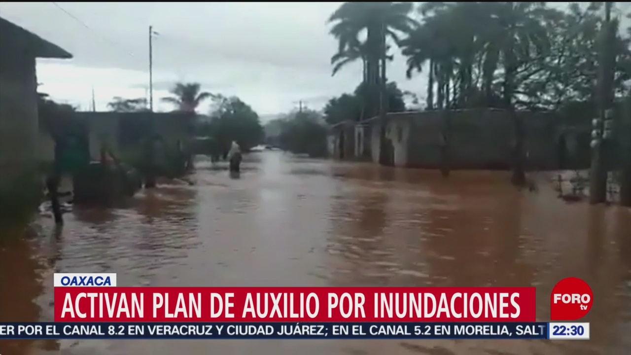 FOTO: Activan plan de auxilio por inundaciones en Oaxaca, 2 Junio 2019