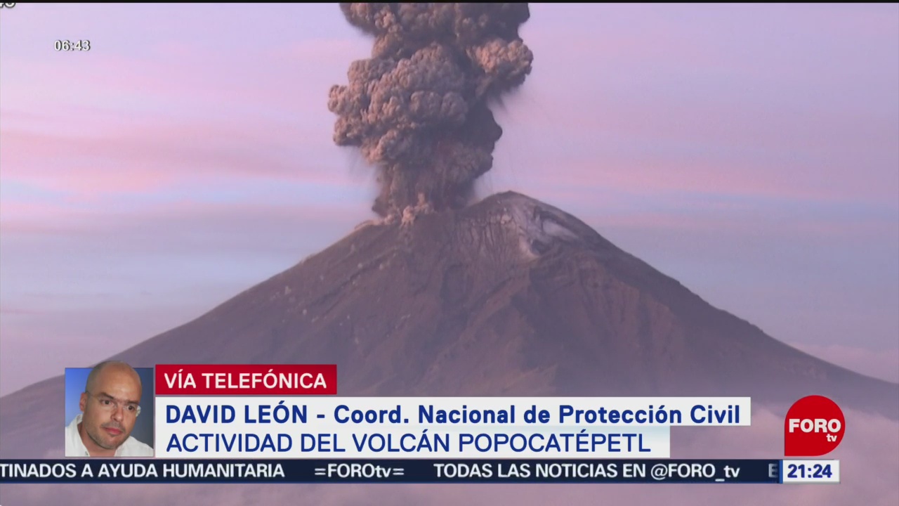 Foto: Volcán Popocatépetl Últimas Horas 17 Junio 2019