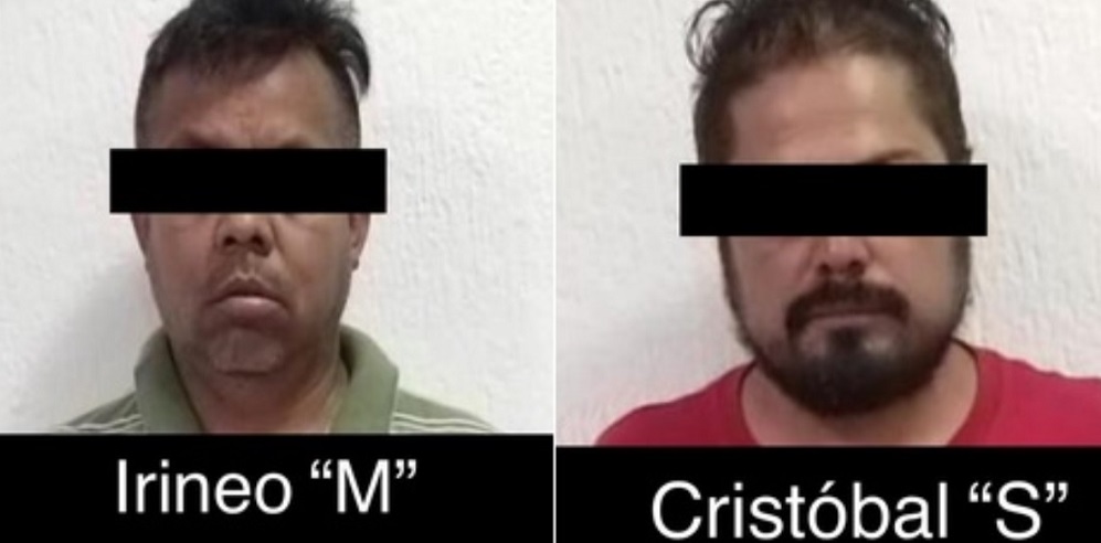 Foto: Irineo 'M' y Cristóbal 'S', detenidos por el delito de introducción de personas a territorio nacional sin la documentación, 6 de junio 2019. Twitter @FGRMexico