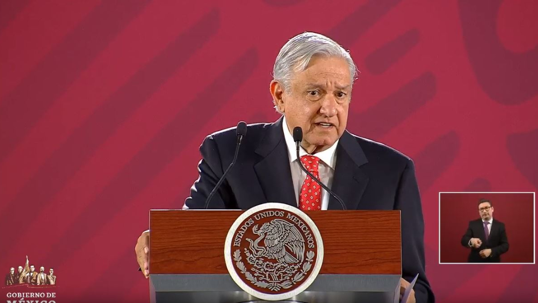 Foto: El presidente de México, Andrés Manuel López Obrador, en su conferencia de prensa matutina, 27 junio 2019