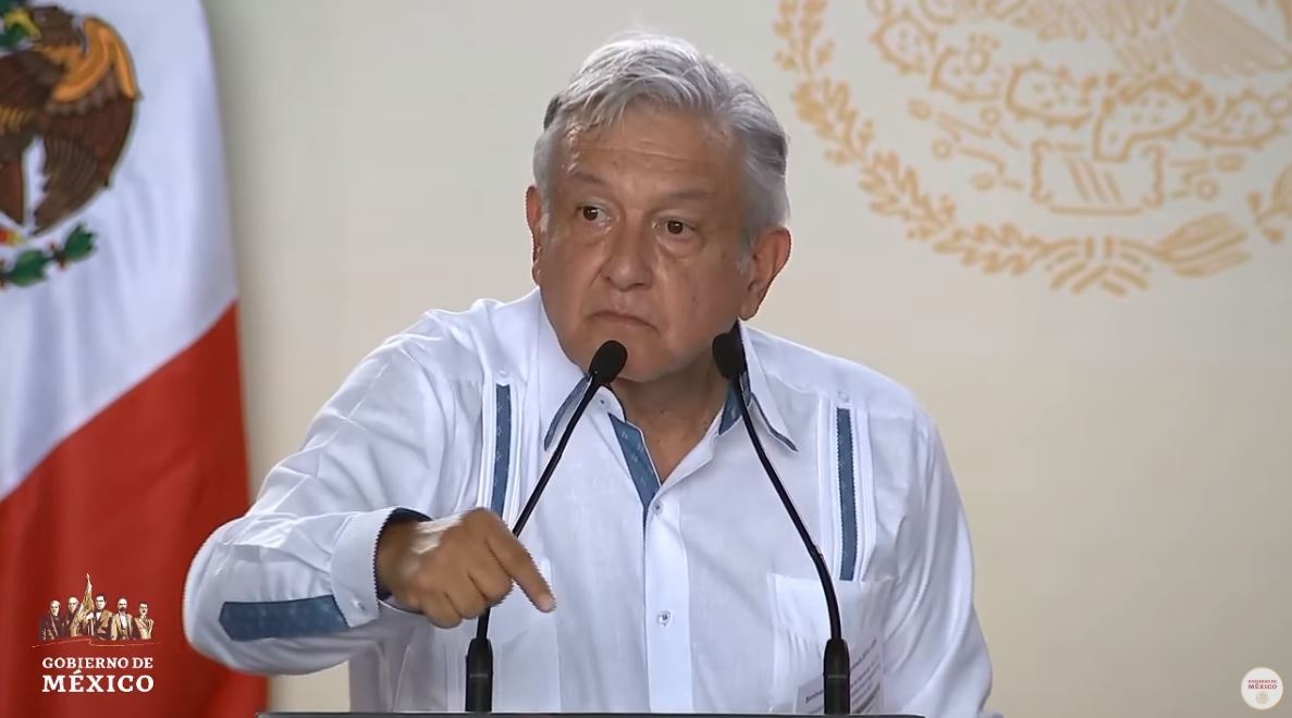 Foto: López Obrador ofreció disculpas a los estados del norte, centro y del Bajío, por priorizar el Tren Maya, el 22 de junio de 2019 (Gobierno de México)
