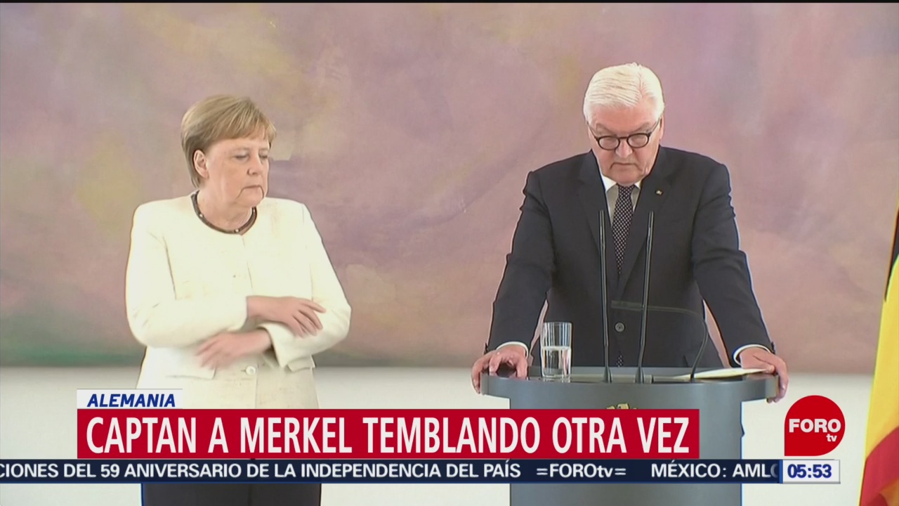 Angela Merkel es captada temblando de nuevo