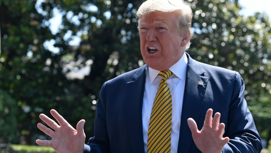 Foto: El presidente Donald Trump habla a los reporteros en el South Lawn de la Casa Blanca en Washington, 23 junio 2019